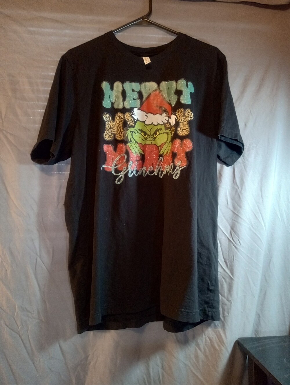 Black Grinch Graphic Holiday Tee - Canvas